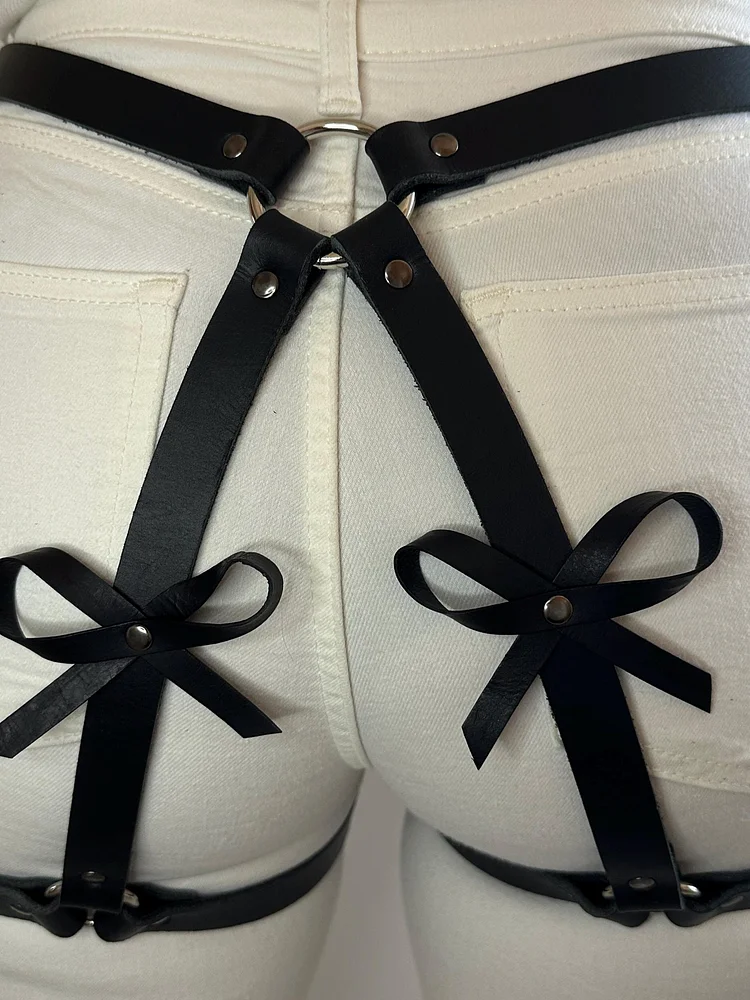 pornhint Pornhint Women Leather Leg Harness, Leather Waist and Thigh Harness, Leather Leg Accessories, Thigh Harness, Genuine Leather Leg Accessories leather harness women