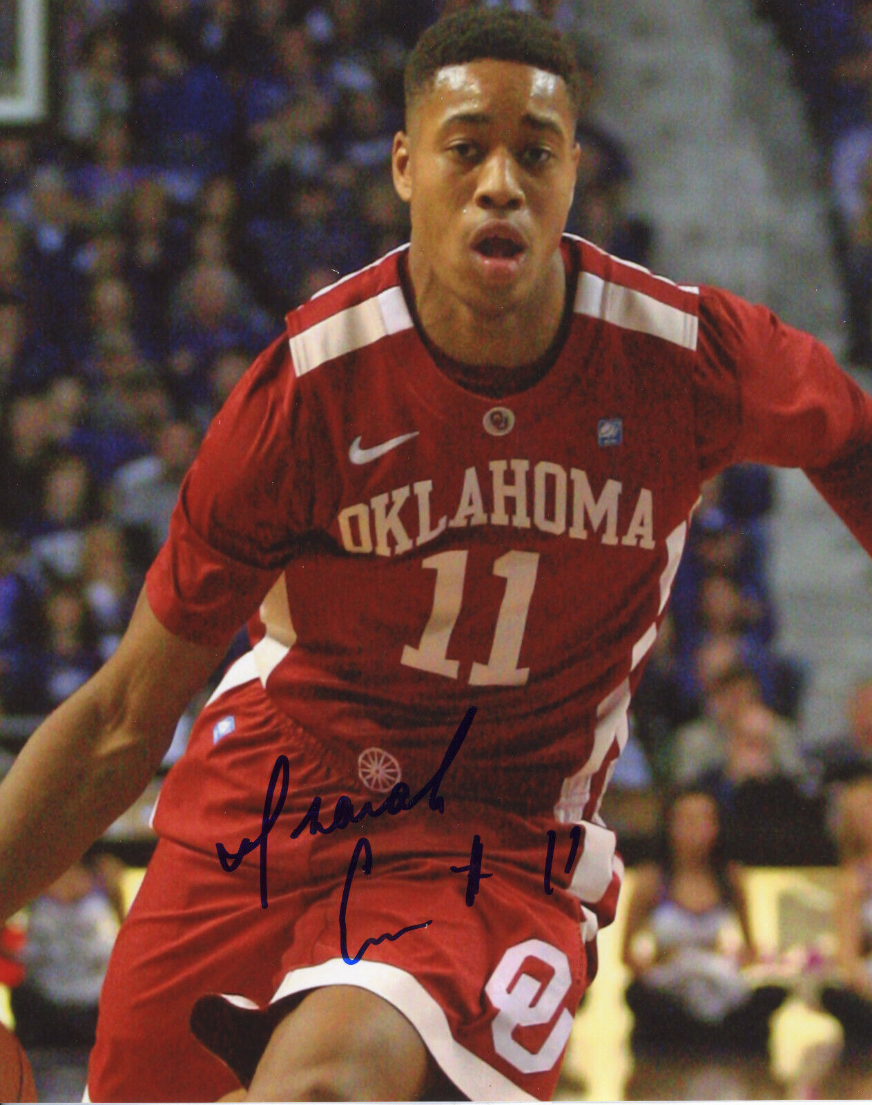 Isaiah Cousins Autographed 8x10 Oklahoma University#S1446