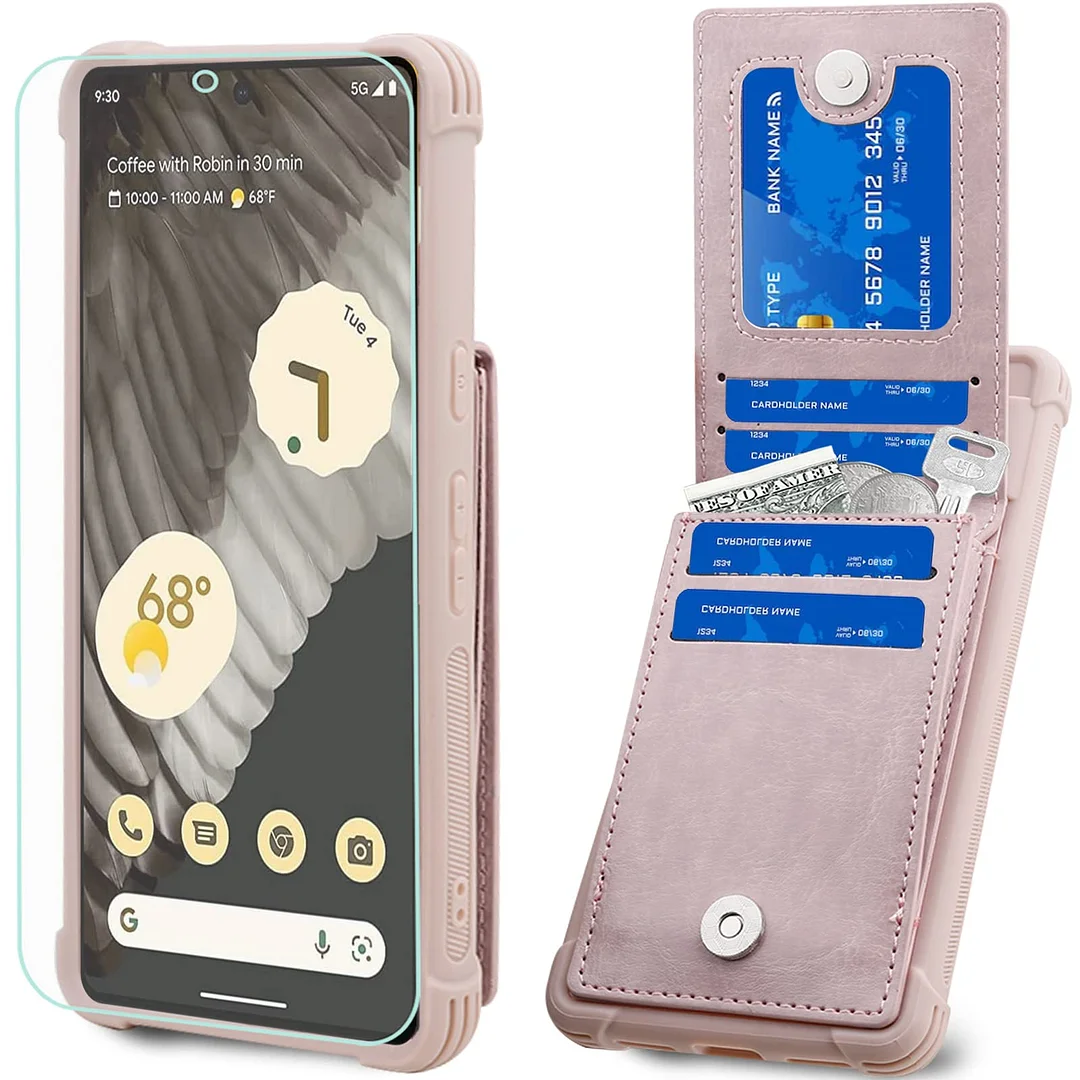 for Google Pixel 7 Pro Wallet Case, 2 in 1 Detachable Leather Wallet Case  for Google Pixel 7 Pro,Magnetic Wallet Protective Case with Stand + Card