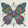 Mandala Pattern Butterfly-11CT Stamped Cross Stitch 50*50cm/19.69*19.69in tapestrymarket