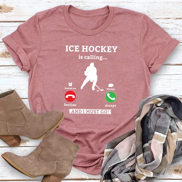 Ice hockey is calling T-shirt Tee-03975-Annaletters