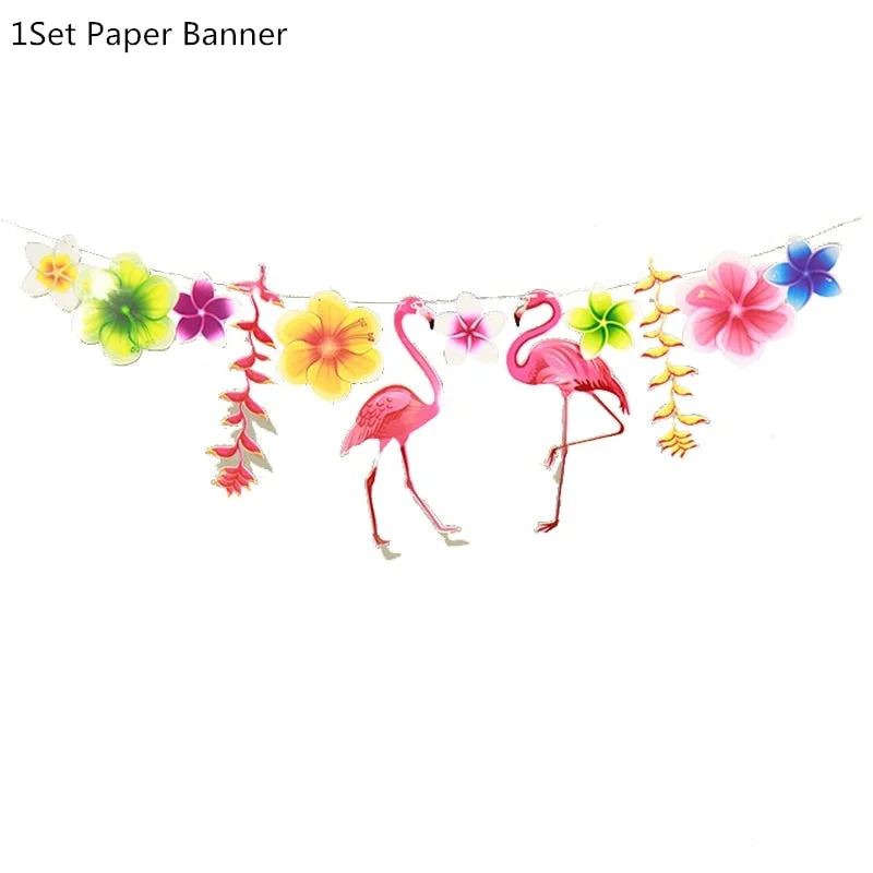 Hawaii Party Luau Flamingo Party Decorations Pineapple Summer Tropical Party Supplies Hawaiian Birthday Party Decor Wedding