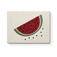Watermelon Slice with Seeds - Punch Needle
