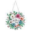 Diamond Painting Mother Day Wreath Pendant For Window Door Garden Decor
