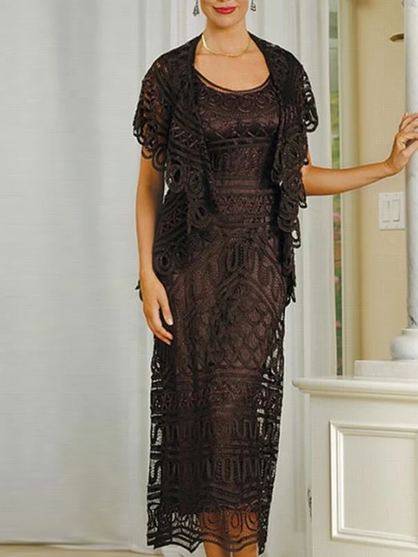 Party Dinner Lace Cardigan Ladies Dress Set