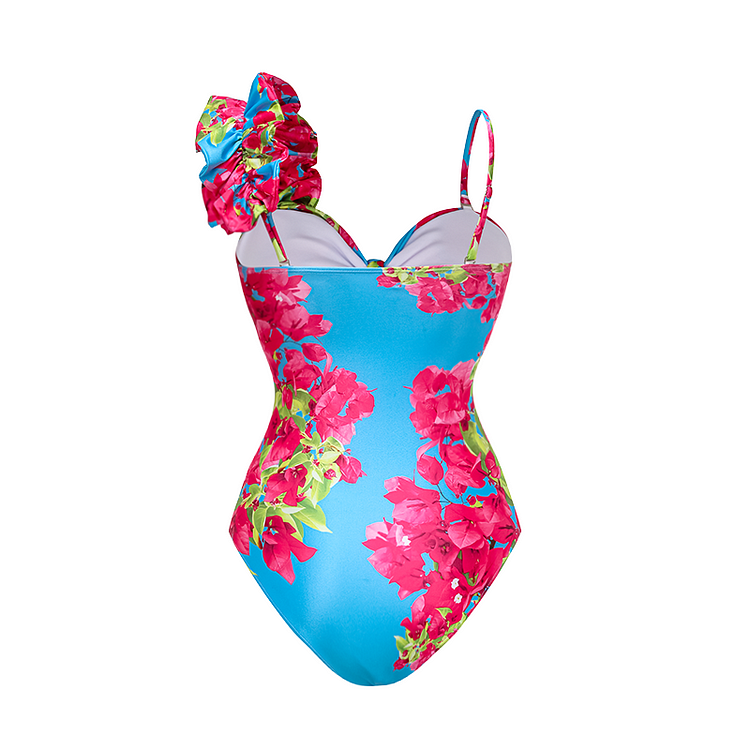 Flower strap swimsuit on sale