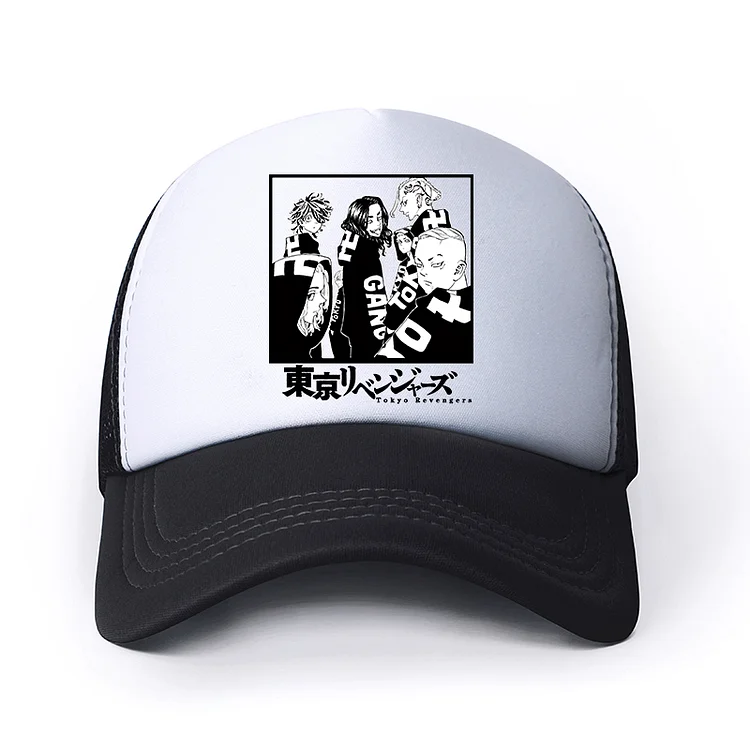 Tokyo Revengers Anime Mesh Baseball Cap Adjustable Snapback Hats For Women Men Hip Hop Trucker Cap Streetwear Dad Hats