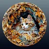 Diamond Painting-DIY Full Round Drill 3D Cat