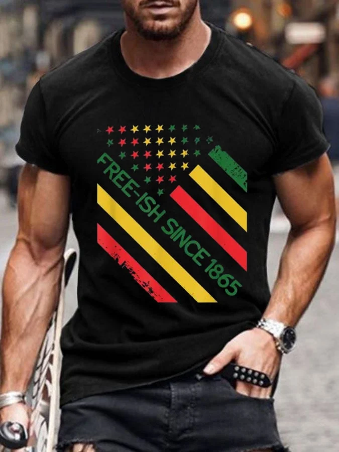Men'S Juneteenth Print T-Shirt 