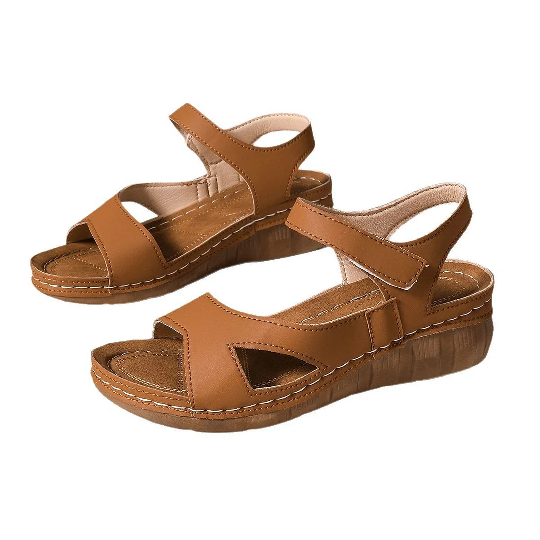 Yyvonne Sandals New Color Thick Background Fashion Slopers Sandals Large Size Women's Shoes Magic With Light Women's Shoes