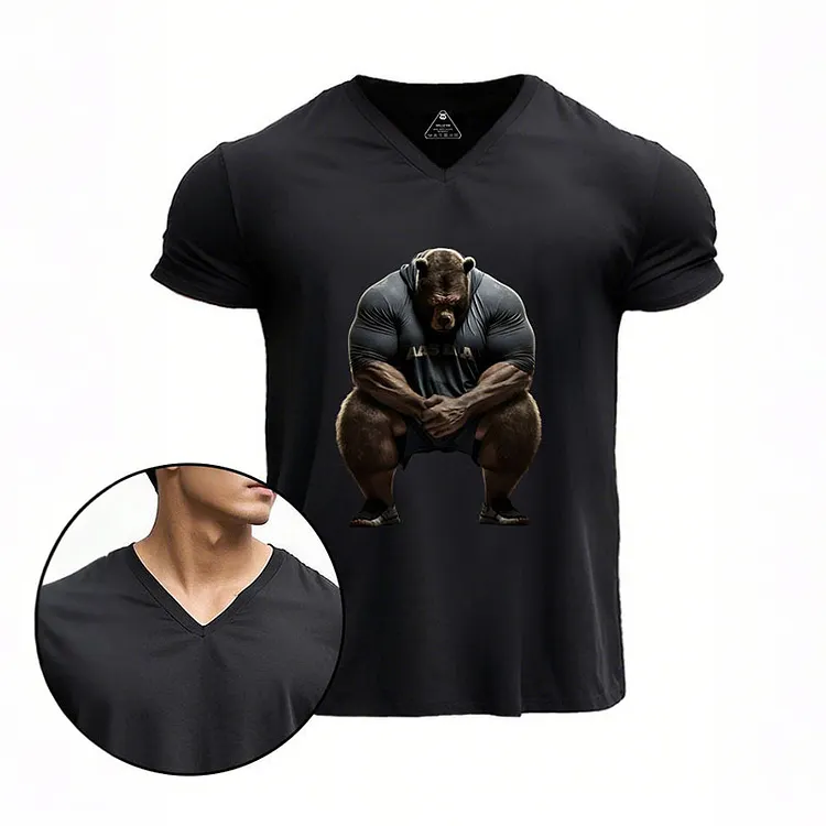I'm Not Here To Talk V-neck Gym Shirt