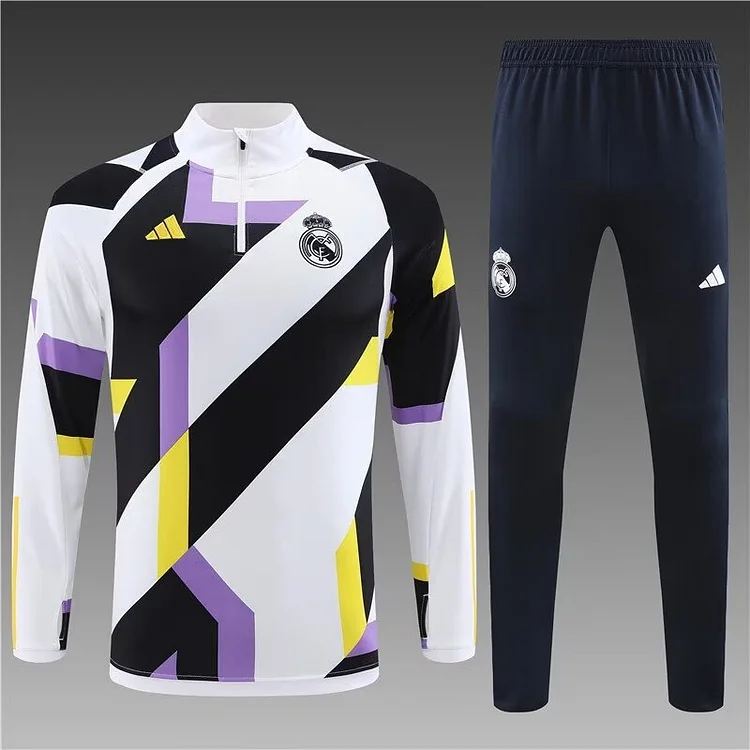 2023/2024 Real Madrid half-pull training uniform camouflage color suit 1:1 Thai quality suit