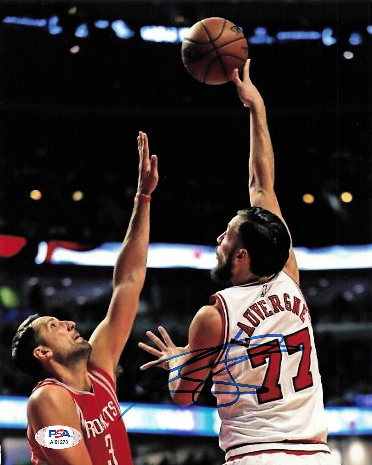 JOFFREY LAUVERGNE signed 8x10 Photo Poster painting PSA/DNA Chicago Bulls Autographed