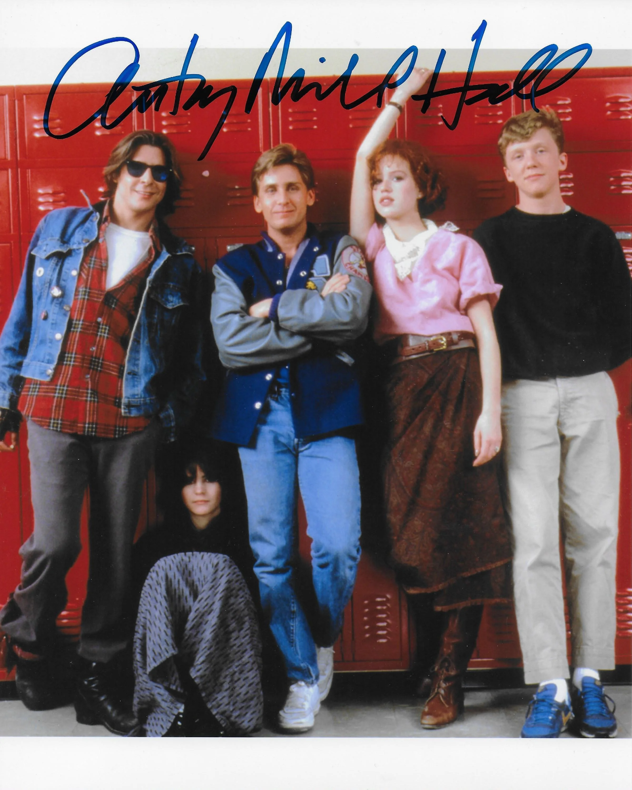 Anthony Michael Hall Breakfast Club Original 8x10 Photo Poster painting 6 signed @HollywoodShow