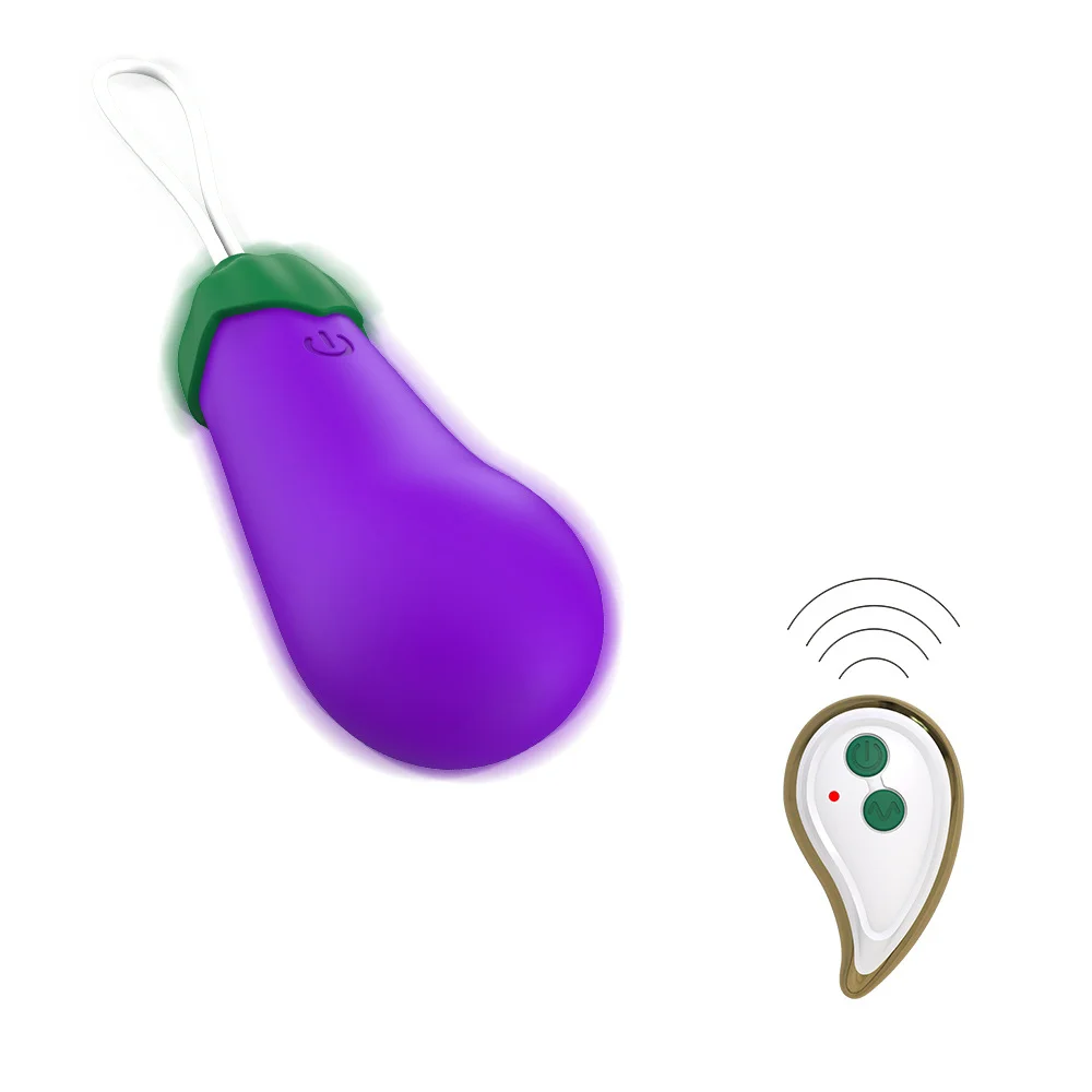 Wireless Remote Control Warming Eggplant Vibrator - Rose Toy