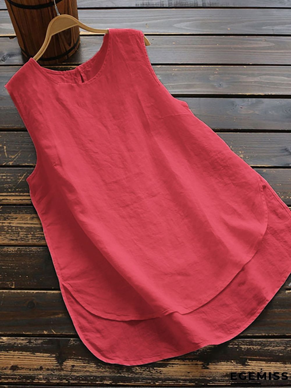 Cotton Sleeveless Paneled Shirts & Tops | EGEMISS