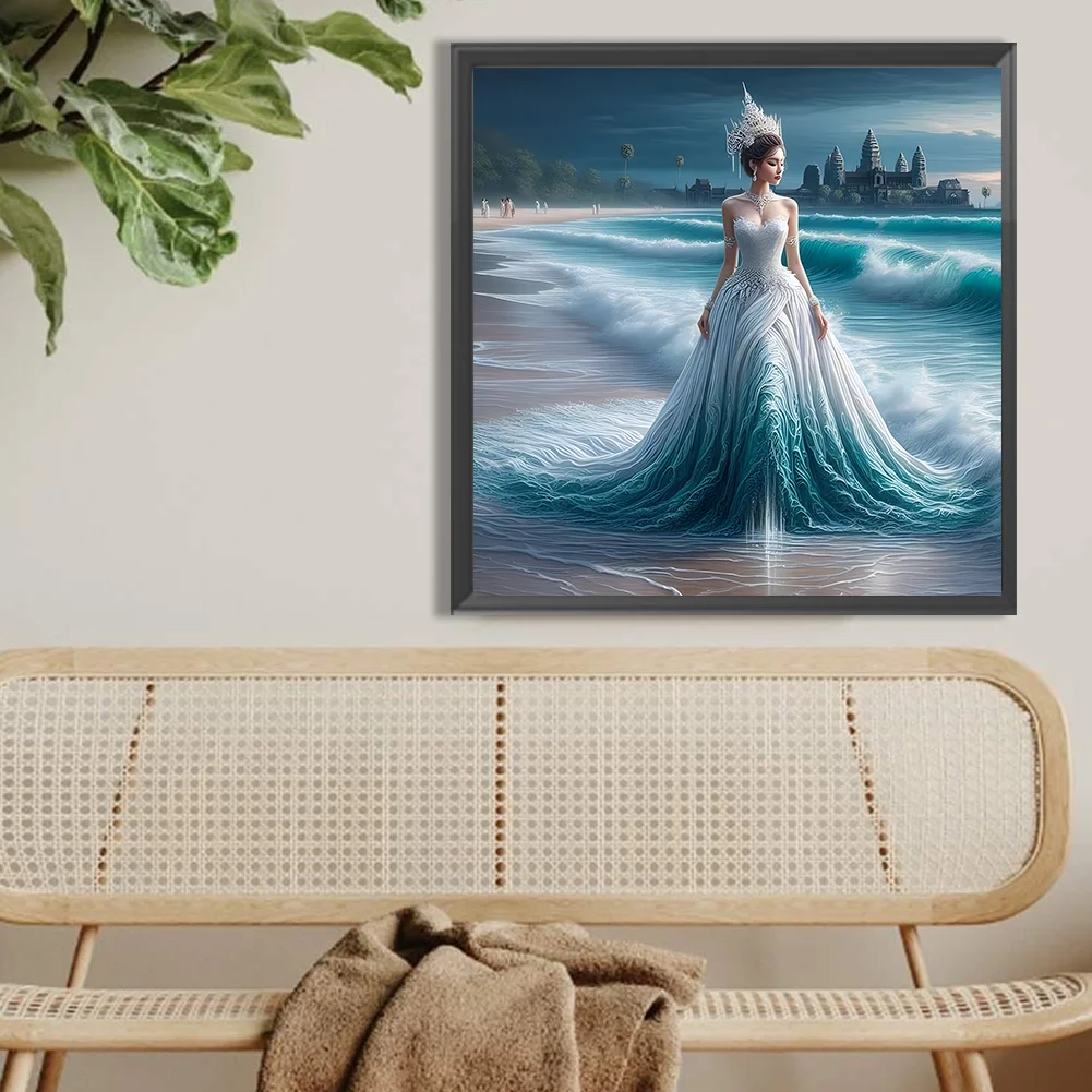 Diamond Painting - Full Round Drill - Gorgeous Skirt Beauty(Canvas|40*40cm)