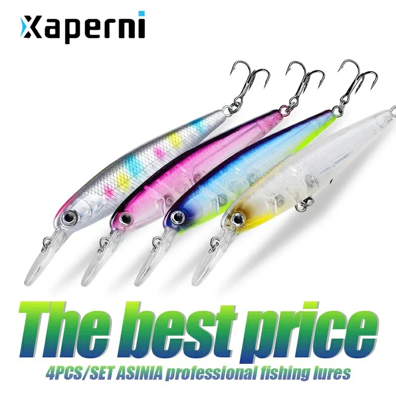 ASINIA Best price 4pcs each set 61mm 4.6g SP fishing lures professional UV colors minnow Magnet weight system wobbler