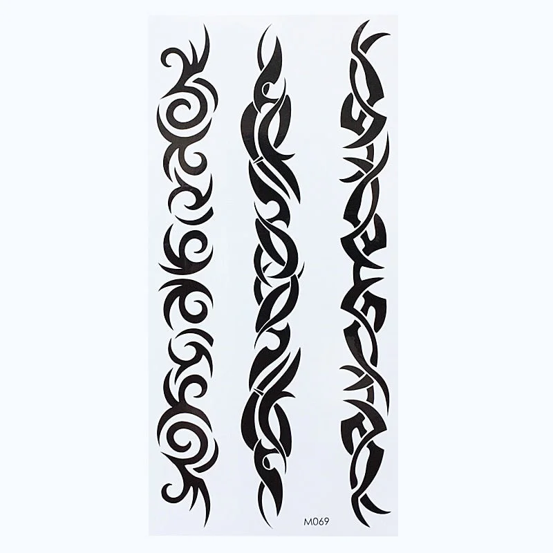 Waterproof Temporary Tattoo Sticker fire flame totem dragon hawk henna tatto stickers flash for women men