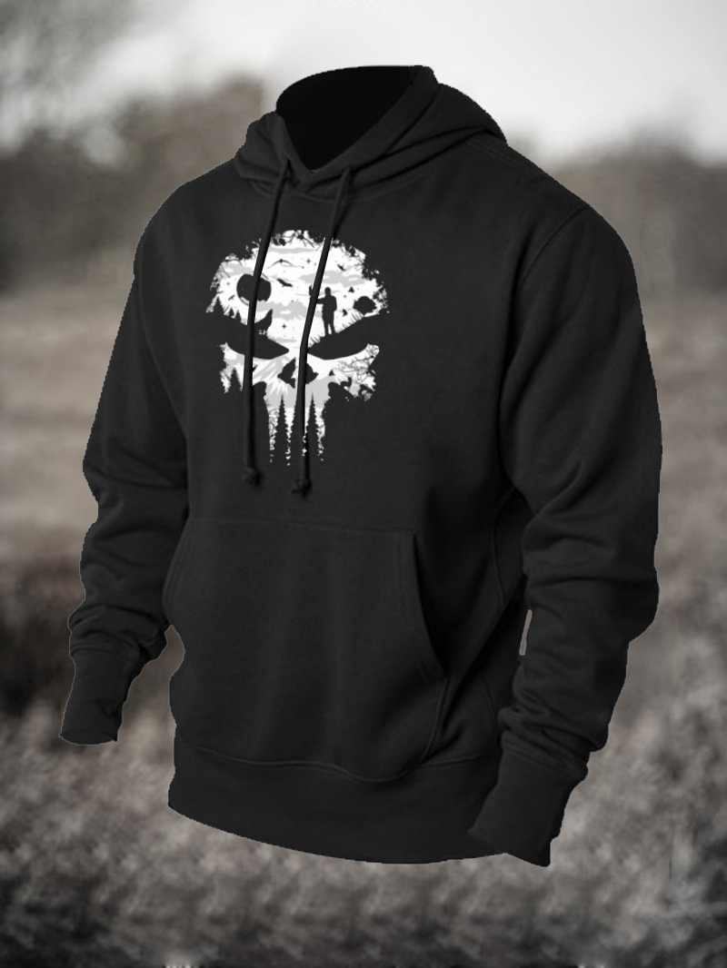 Creative Skull Printed Men's Hoodie