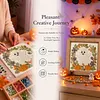 Pumpkin Ghost Glass Mosaic DIY Craft Kit &ndash; Framed Halloween Wall Art