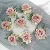 10PCS Babysbreath Rose Corsage Boutonniere Wrist Artificial Flower Wedding Catering Bridal Groom Guests Bouquets 