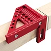 Woodworking Square Protractor Aluminum Alloy 3D Multi-Angle Measuring Ruler