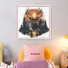 Sunset Deer-11CT Stamped/Counted Cross Stitch 40*40cm/15.75*15.75in tapestrymarket