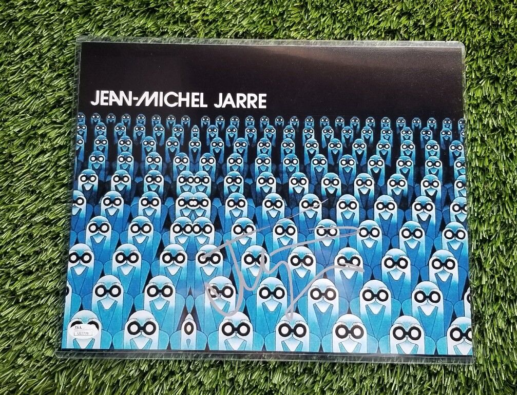 JEAN-MICHEL JARRE SIGNED 11X14 ANIMATED Photo Poster painting RECORD PRODUCER JSA/COA U23770