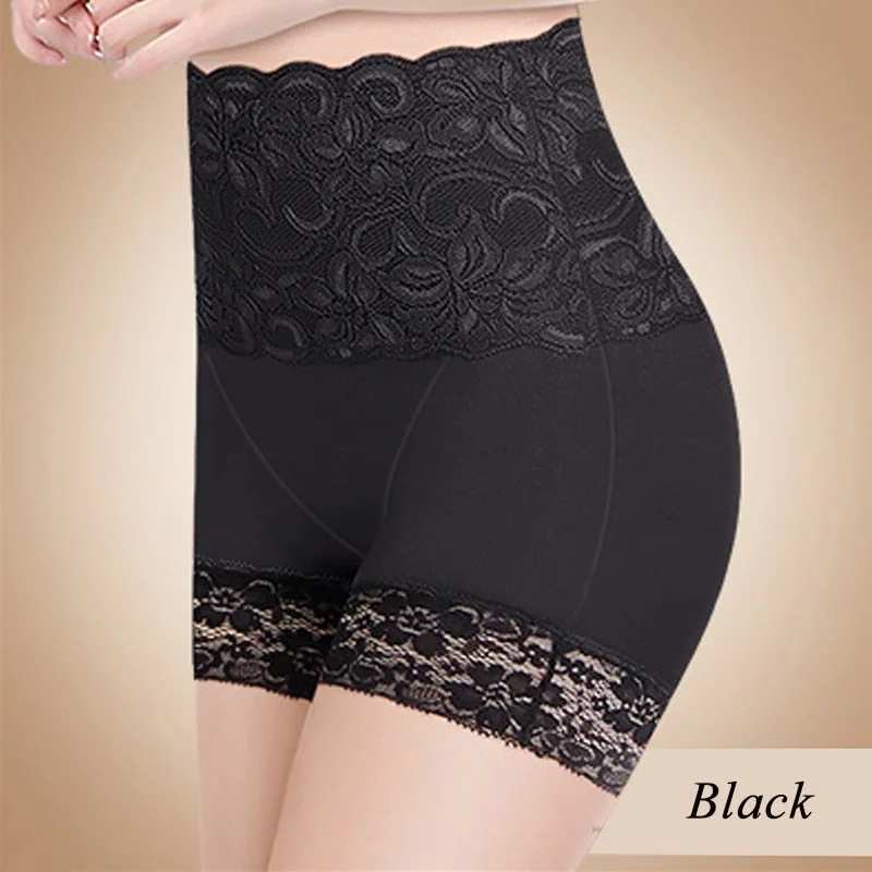Anti Emptied Boyshort Laces Butt Lifter Panties Women High Waist Slimming Underwear Ladies Body Shaper Tummy Shapewear