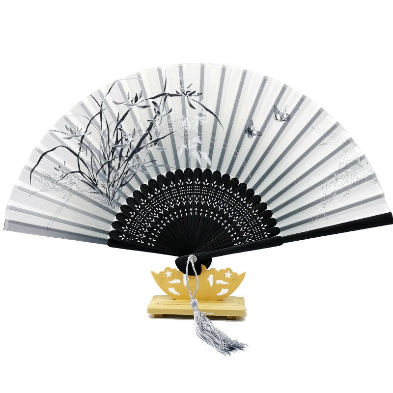 Antique Fan Folding Fan Men’s And Women’s Classical Dancing Fan Ancient Costume Performance Photography Hanfu Props Chinese Style Handmade Folding Fan