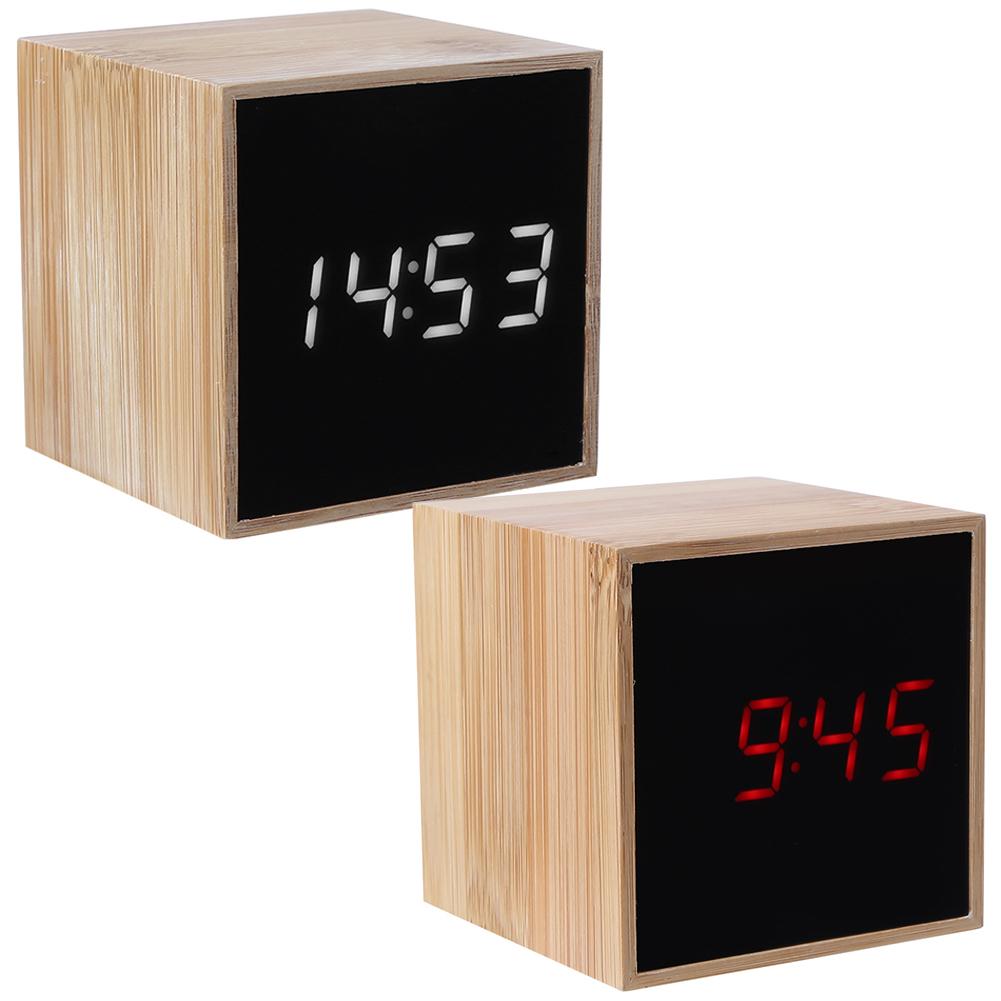 

Smart Voice Control Alarm Clock Digital Electronic LED Square Snooze Clock, White, 501 Original
