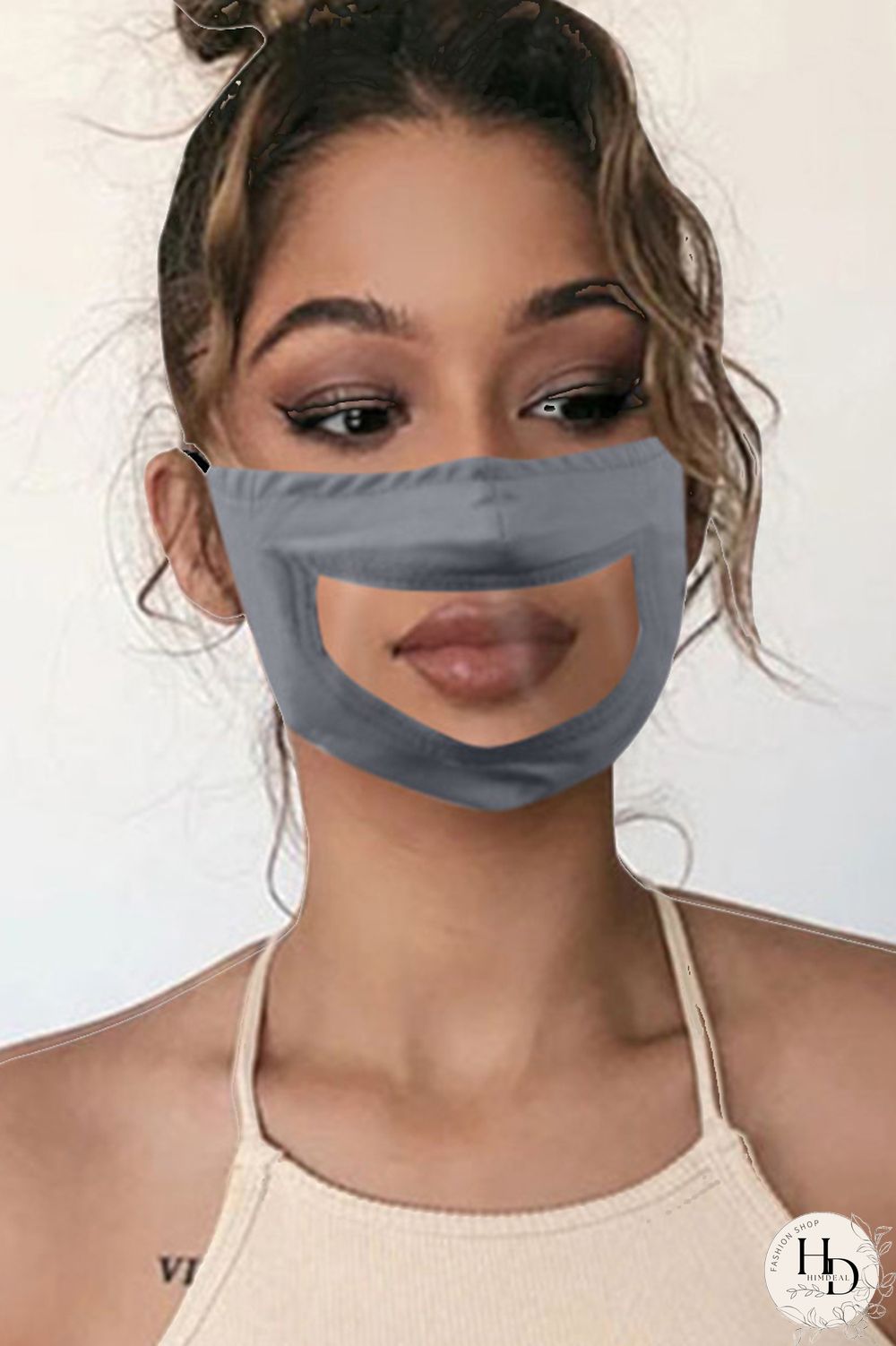 Black Fashion Sweet Cute Mixed Printing Face Protection