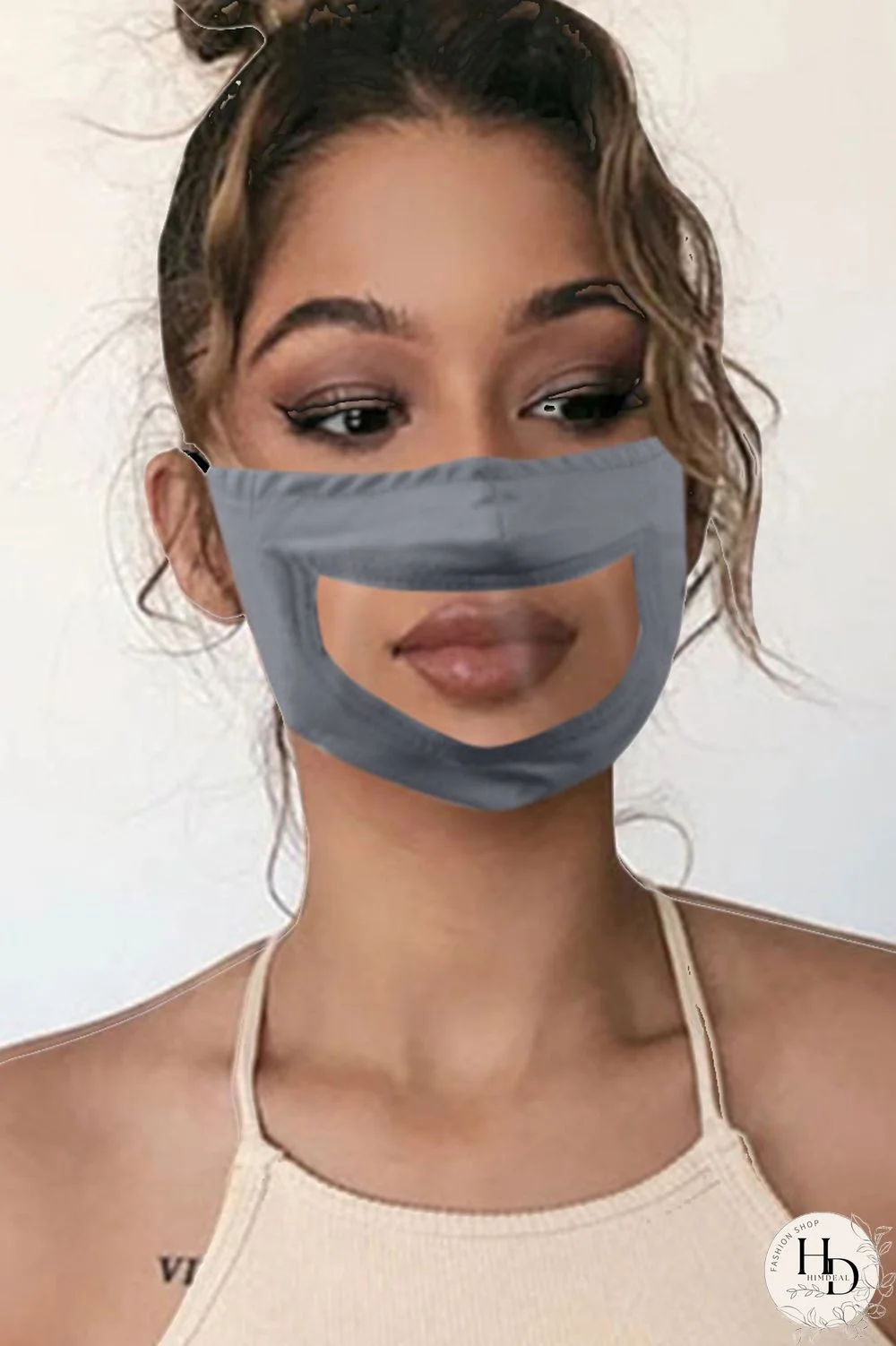 Black Fashion Sweet Cute Mixed Printing Face Protection