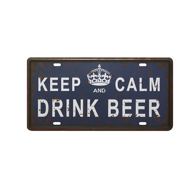 Beer Whisky - Car License Tin Signs/Wooden Signs - Calligraphy Series - 6*12inches