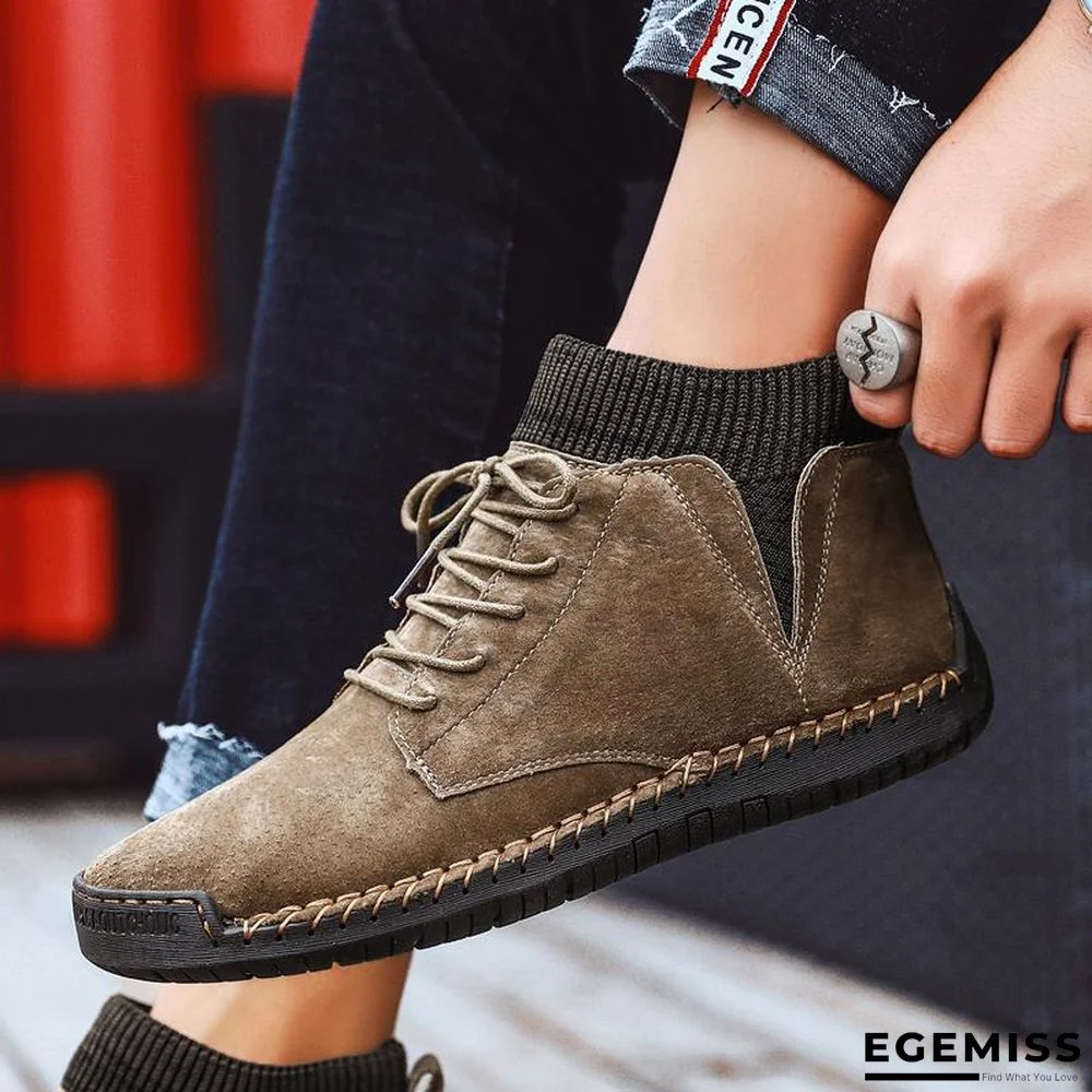 Men Casual Shoes High Top Boots Shoes Fashion Outdoor Army Travel Botas Hombre Sock Man Brithsh Sneaker | EGEMISS