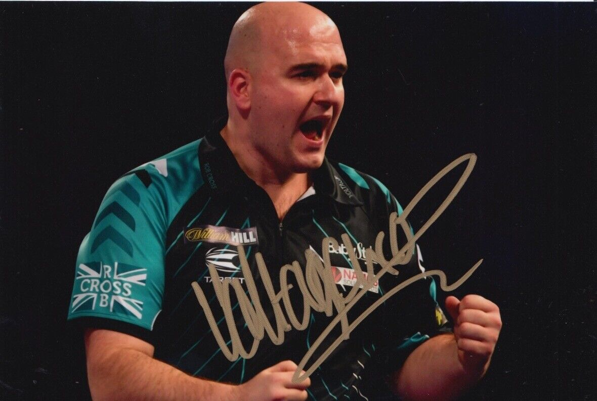 ROB CROSS HAND SIGNED 6X4 Photo Poster painting - DARTS AUTOGRAPH - VOLTAGE 11.