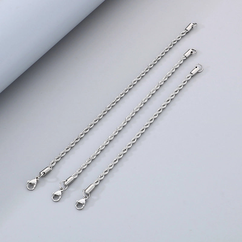 Minimalist Twist 304 Stainless Steel 18K Gold Plated Bracelets In Bulk