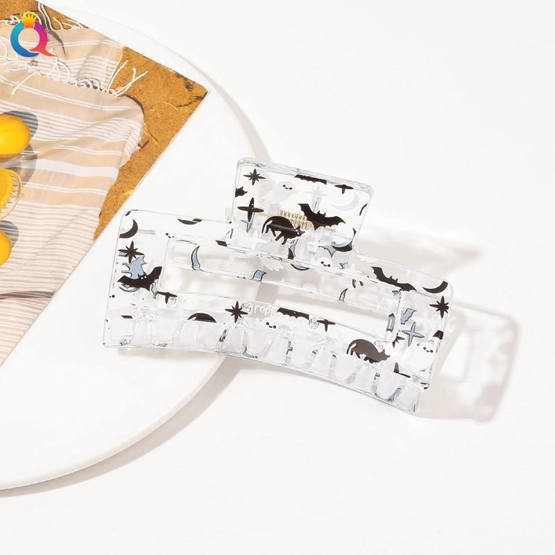 Halloween Minimalist Classic Style Women’s Spider Web Skull Plastic Hair Claws