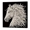 Peinture de perles de cheval maison avec cadre en bois 30x30 cm art en perles