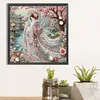 Japanese Girls Geisha -Partial Special Shaped Diamond Painting 30*30CM