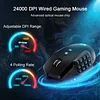 Rocketek GM900 24000DPI 16-keys RGB Light USB Wired Programming Gaming Computer Mouse (Black)