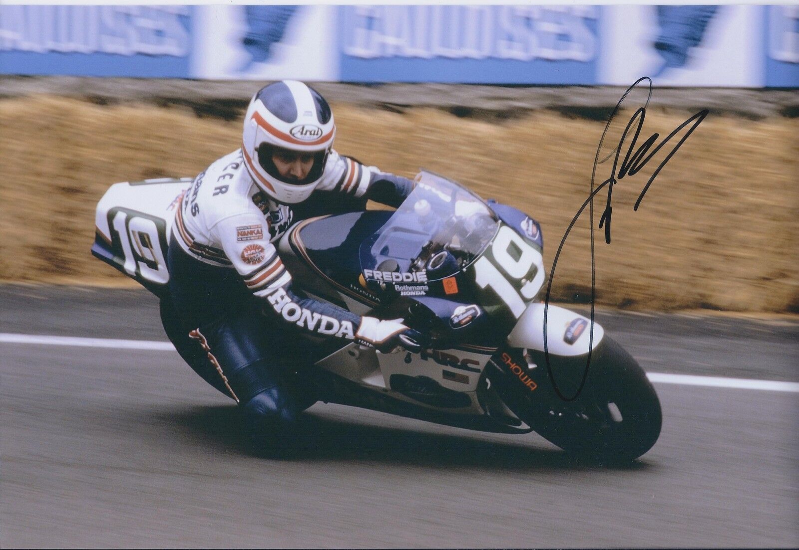 Fast Freddie SPENCER SIGNED 12x8 Photo Poster painting Rothmans HONDA AFTAL Autograph COA