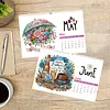 2027 New DIY Diamond Painting Wall Calendar Kit 12-Month Flip Calendar Design Home Decor
