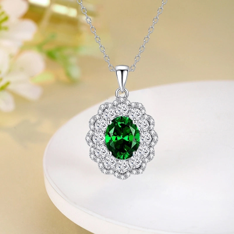 1 Piece 925 Sterling Silver 925 Sterling Silver Oval-cut Lab-Grown Diamond