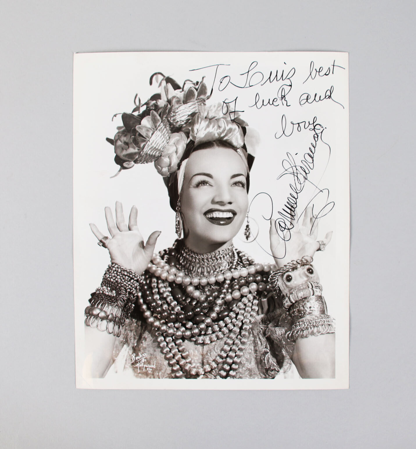 Carmen Miranda Signed Photo Poster painting 8x10 - COA PSA/DNA