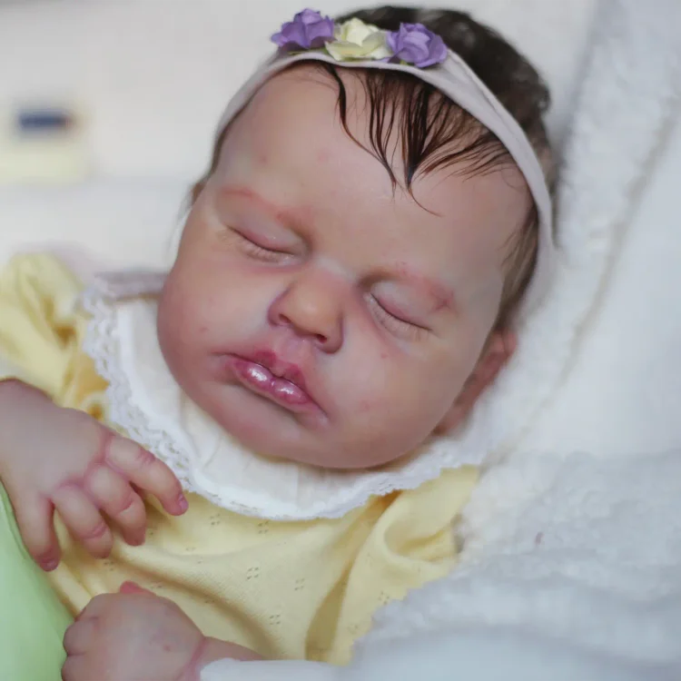  [New] 20" Silicone Vinyl Body Reborn Girl Doll Named Ziraon with Brown Hair - Reborndollsshop®-Reborndollsshop®