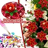 8pcs Flower Shape DIY Diamond Painting 3D Composite XMAS Floral Decorative Set