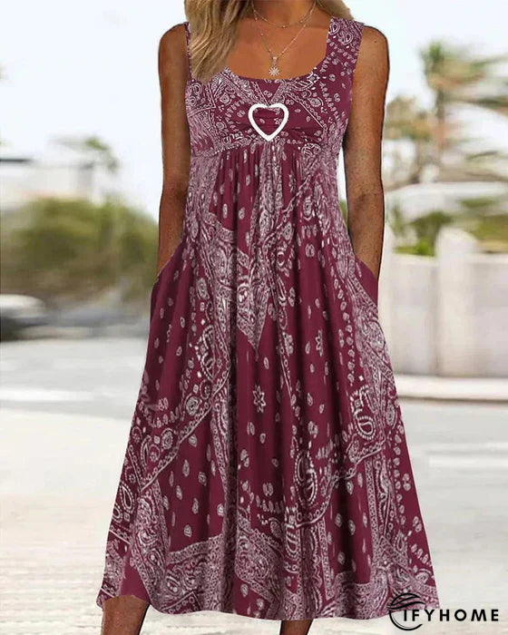 Summer Casual Dress with Floral Print | IFYHOME