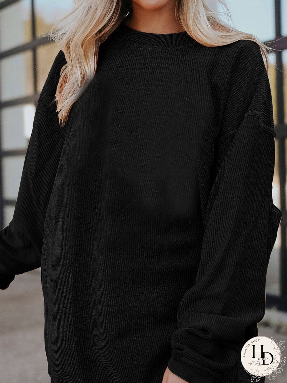 Stylish Waffle Knit Top